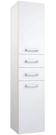 Badezimmer - Hochschrank Rajkot 75, Farbe: Weiß matt - 160 x 35 x 35 cm (H x B x T)