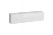 Hängeschrank mit Push-to-open Funktion Trengereid 12, Farbe: Weiß - Abmessungen: 35 x 140 x 32 cm (H x B x T), mit zwei Fächern
