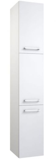 Badezimmer - Hochschrank Thane 08, Farbe: Weiß glänzend – 174 x 30 x 35 cm (H x B x T)