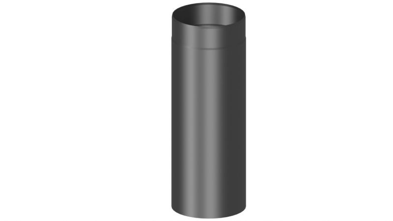 Rauchrohr  Länge 500 mm - Durchmesser: 120 mm, Farbe: Schwarz