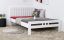 "Easy Premium Line" Doppelbett K8 in Überlänge 140 x 220 cm, Buche Vollholz massiv weiß lackiert
