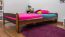 Kinderbett / Jugendbett Kiefer Vollholz massiv Nussfarben A11, inkl. Lattenrost - Abmessung 140 x 200 cm