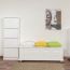 Schuhschrank Schuhkommode Holz massiv, Farbe: Weiß 150x58x30 cm, für Garderobe, Vorzimmer, Flur