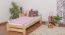 Kinderbett / Jugendbett Kiefer Vollholz massiv natur A9, inkl. Lattenrost - Abmessung 90 x 200 cm 