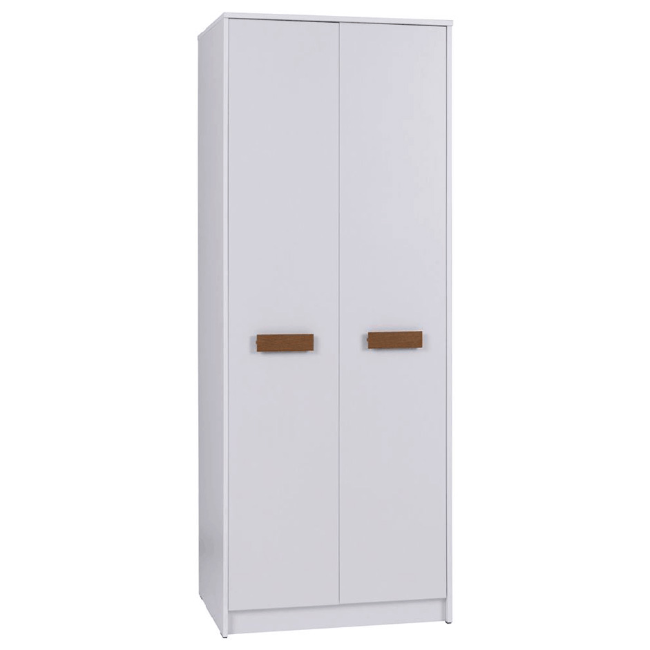Schmaler 75 cm breiter Kleiderschrank mit 2 Türen | Farbe: Eiche, Türen Anzahl 2, Höhe (cm) 195, Länge/Tiefe (cm) 75, Breite (cm) 54, Material Holzwerkstoff, Farbe Eiche, Schmaler 75 cm breiter Kleiderschrank mit 2 Türen