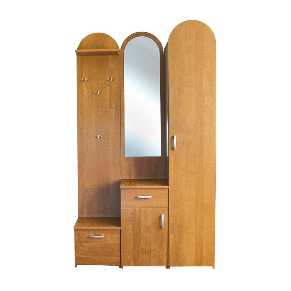 Garderobe Kompakt, Türen Anzahl 3, Höhe (cm) 200, Länge/Tiefe (cm) 120, Breite (cm) 40, Material Holzwerkstoff, Farbe Erle, Garderobe Kompakt