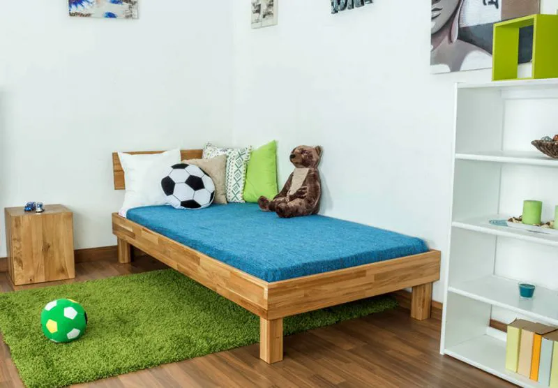 Eiche Bett 90 x 200 cm geölt Abbildung