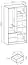 Kleiderschrank mit Spiegel Leeds 24, Farbe: Grau - Abmessungen: 200 x 105 x 51 cm (H x B x T)