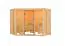 Sauna "Dilja" mit bronzierter Tür - Farbe: Natur - 231 x 231 x 198 cm (B x T x H)