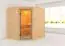 Sauna "Kirsa" mit bronzierter Tür - Farbe: Natur - 196 x 170 x 198 cm (B x T x H)