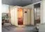 Sauna "Aleksi" SET mit Kranz und Ofen externe Steuerung easy 9 kW Edelstahl - 210 x 210 x 202 cm (B x T x H)
