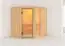 Sauna "Bjarki 1" mit bronzierter Tür - Farbe: Natur - 196 x 151 x 198 cm (B x T x H)