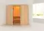 Sauna "Loran" mit bronzierter Tür - Farbe: Natur - 151 x 151 x 198 cm (B x T x H)
