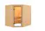 Sauna "Olai" mit bronzierter Tür - Farbe: Natur - 195 x 169 x 187 cm (B x T x H)