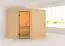 Sauna "Morten" mit bronzierter Tür - Farbe: Natur - 195 x 195 x 187 cm (B x T x H)