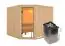 Sauna "Ilian" SET mit bronzierter Tür - Farbe: Natur, Ofen 9 kW - 231 x 231 x 198 cm (B x T x H)