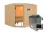 Sauna "Ilian" SET mit bronzierter Tür - Farbe: Natur, Ofen externe Steuerung easy 9 kW - 231 x 231 x 198 cm (B x T x H)