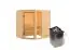 Sauna "Birger" SET mit bronzierter Tür - Farbe: Natur, Ofen 9 kW - 196 x 146 x 187 cm (B x T x H)