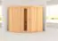 Sauna "Nooa" mit Energiespartür - Farbe: Natur - 196 x 196 x 198 cm (B x T x H)