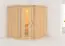 Sauna "Hanko" mit Energiespartür - Farbe: Natur - 196 x 170 x 198 cm (B x T x H)