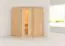 Sauna "Eetu" mit Energiespartür - Farbe: Natur - 151 x 151 x 198 cm (B x T x H)