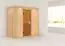 Sauna "Eeli" mit bronzierter Tür und Kranz - Farbe: Natur - 210 x 132 x 202 cm (B x T x H)