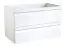 Waschtischunterschrank Bikaner 03 mit Siphonausschnitt, Farbe: Weiß glänzend – 50 x 79 x 45 cm (H x B x T)