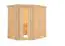 Sauna "Ole"  mit Energiespartür - Farbe: Natur - 151 x 196 x 198 cm (B x T x H)