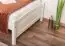 Einzelbett/ Gästebett Kiefer massiv Vollholz weiß lackiert 80, inkl. Lattenrost - Liegefläche 100 x 200 cm
