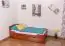 Kinderbett / Jugendbett "Easy Premium Line" K1/2n inkl. 2 Schubladen und 2 Abdeckblenden, 90 x 200 cm Buche Vollholz massiv Kirschfarben