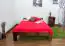 Kinderbett / Jugendbett Kiefer Vollholz massiv Nussfarben A8, inkl. Lattenrost - Abmessungen: 120 x 200 cm
