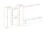 Wohnwand Kongsvinger 47, Farbe: Grau Hochglanz / Eiche Wotan - Abmessungen: 180 x 330 x 40 cm (H x B x T), mit fünf Türen