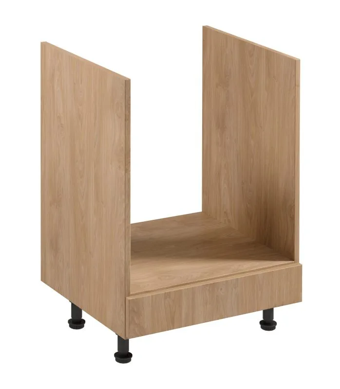 Herdumbauschrank | 1 Schublade mit Vollauszug | Farbe: Eiche Puccini | Soft-Close Funktion | 60 x 52 x 87 cm | Metallgriffe | für Einbau eines Einbauherd
