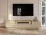 TV-Unterschrank | Farbe: Kakao / Eiche Cremona | 2 Drehtüren | inkl. LED-Beleuchtung | 3 Fächer | 203 x 40 x 43 cm | Push-to-open Funktion | TV-Board | 2 Schubladen