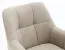 Ästhetischer Esszimmerstuhl mit Armlehnen Ruanda 01, in Beige, 180° drehbar, 82 x 60 x 62, vollständig gepolstert, dekorative Nähte