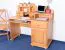 Schreibtisch Kiefer massiv Vollholz Erlefarben Junco 188 - Abmessungen: 106 x 120 x 57 cm (H x B x T)