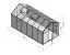 Gewächshaus - Glashaus Rucola L10, Wände: 4 mm gehärtetes Glas, Dach: 6 mm HKP mehrwandig, Grundfläche: 9,50 m² - Abmessungen: 430 x 220 cm (L x B)