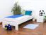 Kinderbett 90 x 200 cm | Massivholz: Buche | Weiß Lackiert Abbildung