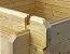 Holz-Gartenhaus 2,98 x 3,48 Meter (inkl. Dach) | Naturbelassen | Satteldach | 34 mm Blockbohlen-Haus Abbildung