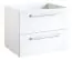 Waschtischunterschrank Pune 01 mit Siphonausschnitt, Farbe: Weiß glänzend – 50 x 49 x 38 cm (H x B x T)