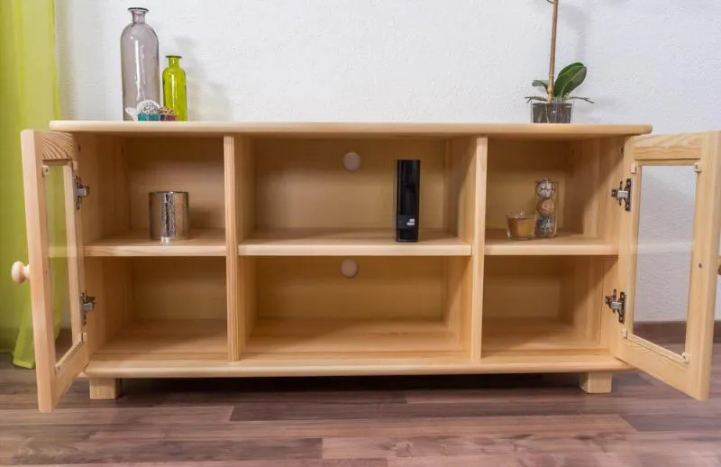 TV-Board Massivholz Farbe: Natur 55x118x47 cm Abbildung