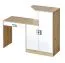 Kinderzimmer - Schreibtisch Fabian 11, Farbe: Eiche Hellbraun / Weiß / Grau - 120 x 150 x 50 cm (H x B x T)