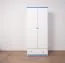 Schrank, Farbe: Weiß / Blau 160x90x60 cm