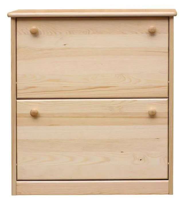 Massivholz-Schuhschrank, Farbe: Natur 80x72x30 cm Abbildung