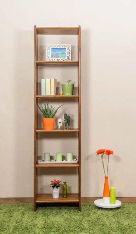 Bücherregal - 50 cm breit, Kiefer Holz-Massiv, Farbe: Eiche Abbildung
