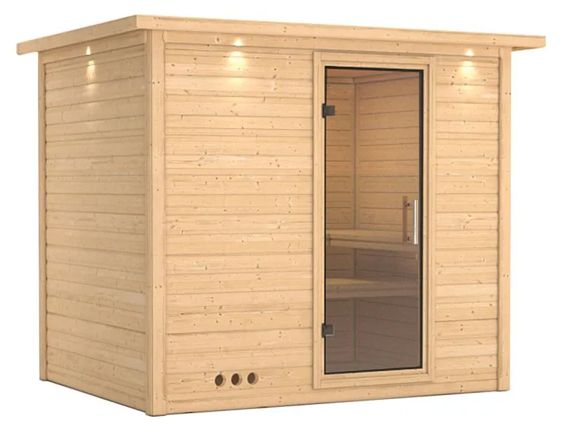 Sauna Camilia 08, 40 mm Wandstärke - 264 x 198 x 212 cm (B x T x H)