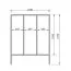 Fasshaus 2 SET inkl. 2 Bänken, bronzierter Ganzglastür und Ofen 9 kW, Farbe: Natur, mit - 219 x 295 cm (B x T), Grundfläche: 4,9 m²