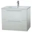 Waschtischunterschrank Eluru 07, Farbe: Weiß glänzend – 50 x 62 x 47 cm (H x B x T)
