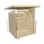 Saunahaus "Linnea 3" SET mit Milchglastür & Ofen 9 kW - 396 x 231 cm (B x T), Grundfläche: 8,4 m²