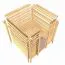 Sauna "Holmger" SET AKTION mit Energiespartür, Kranz & Ofen externe Steuerung easy 9 KW - 224 x 160 x 202 cm (B x T x H)